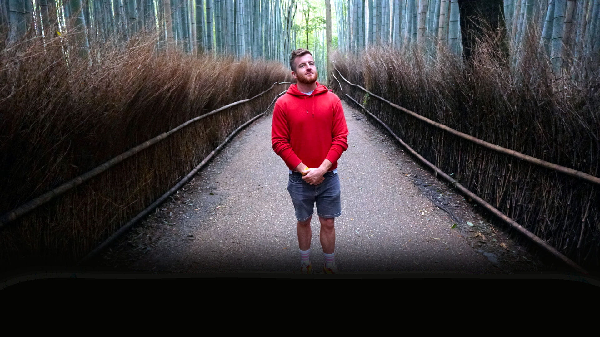Ben Coomber in Japanese bamboo forest